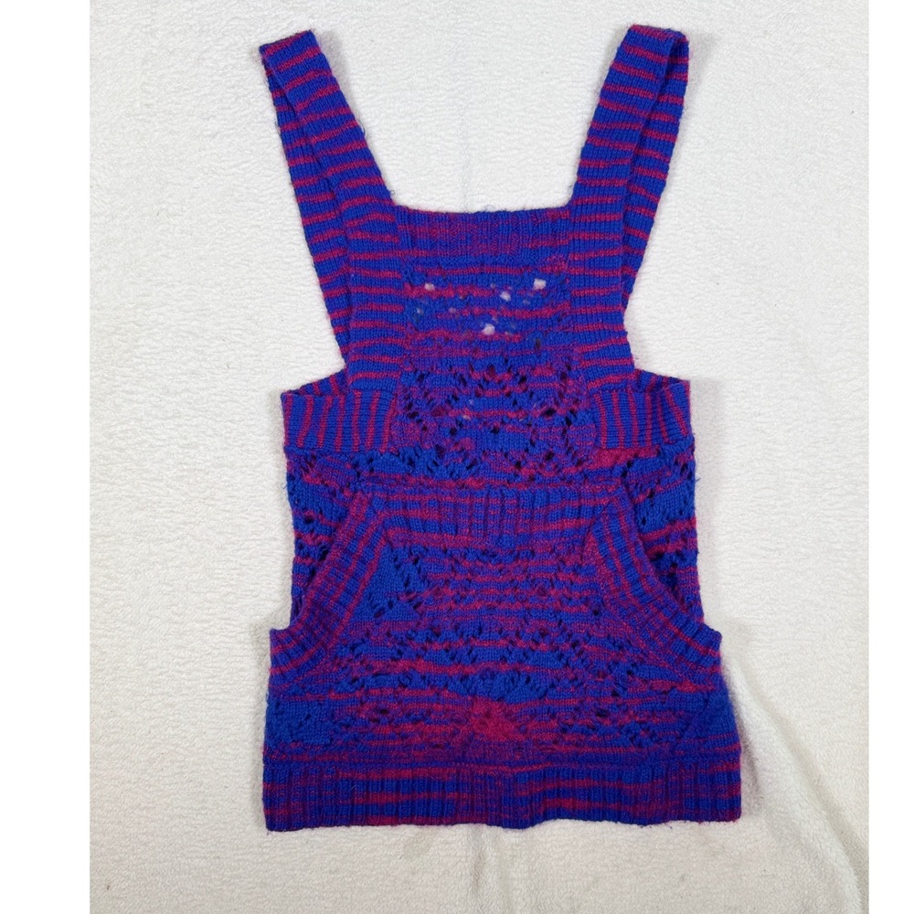 Kimchi & Blue Striped Knit Pinafore Sweater FestivalTank Boho Wool Blend Women S